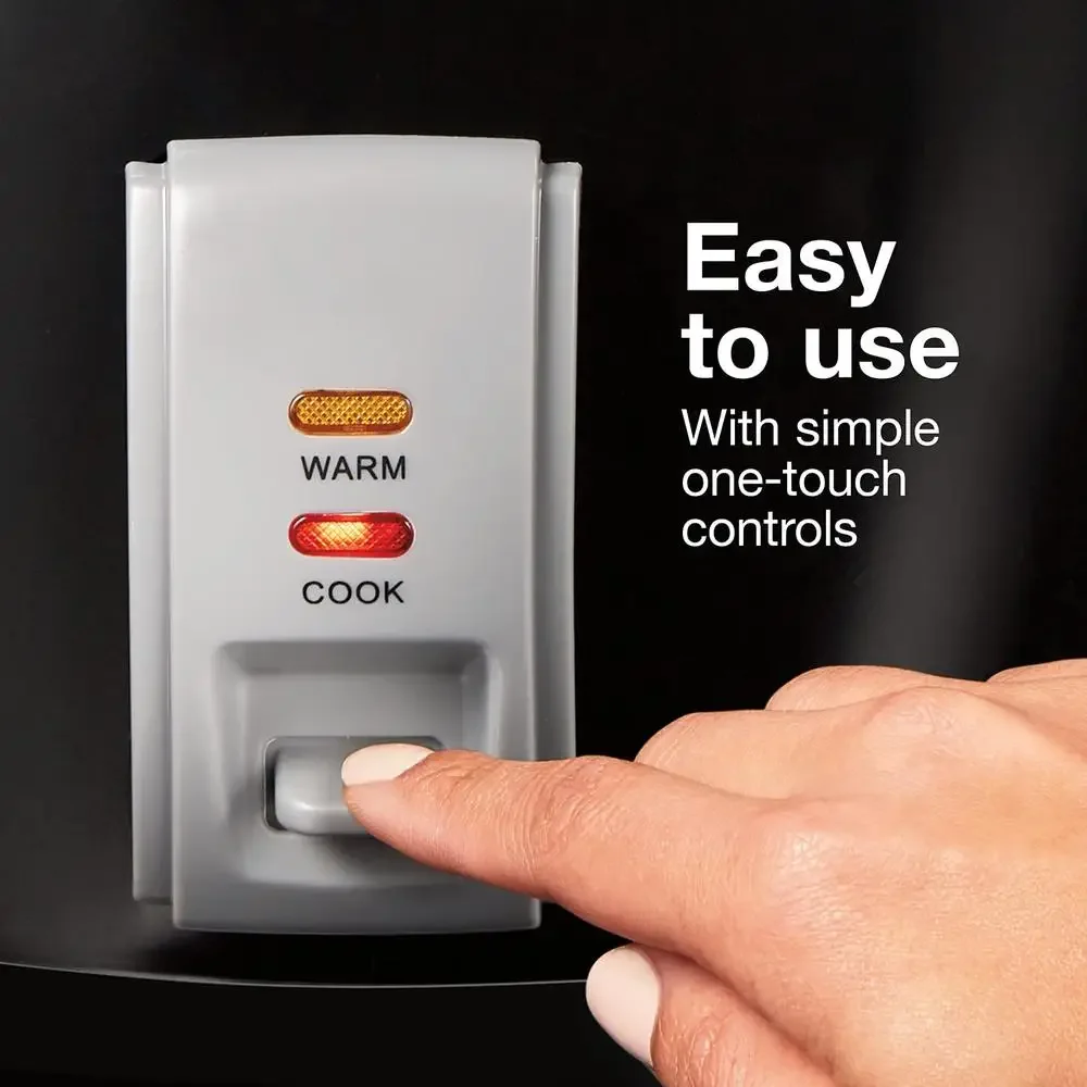 30 Cups Rice Cooker Food Steamer 2 in 1 Steamer Basket Easy One Touch Control Dishwasher Safe Cook Grains Vegetables Perfectly