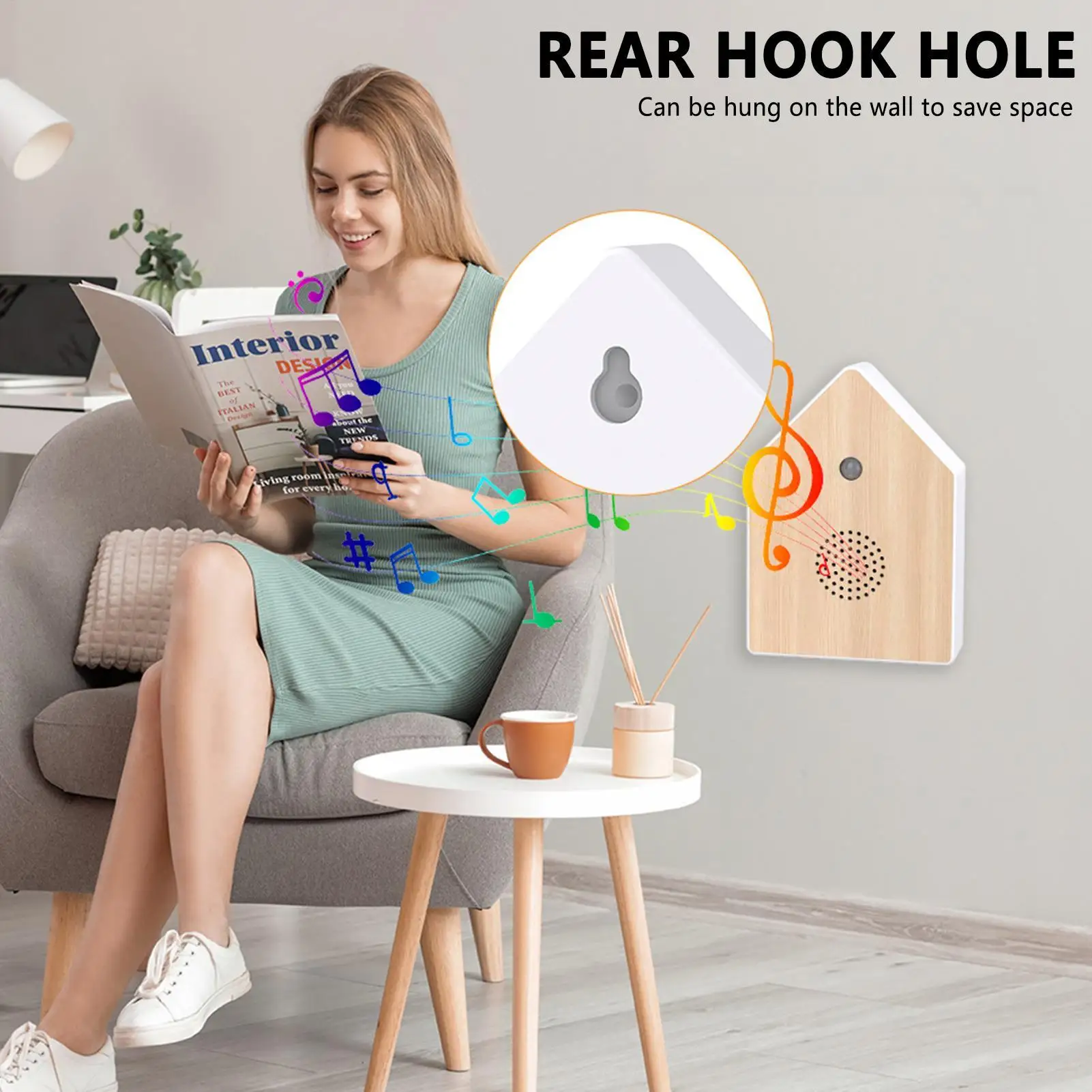 Bird Sound Machine Motion-Activated Singing Bird Box White Noise Device for Workplace Relaxation Home Decor Recreation Area