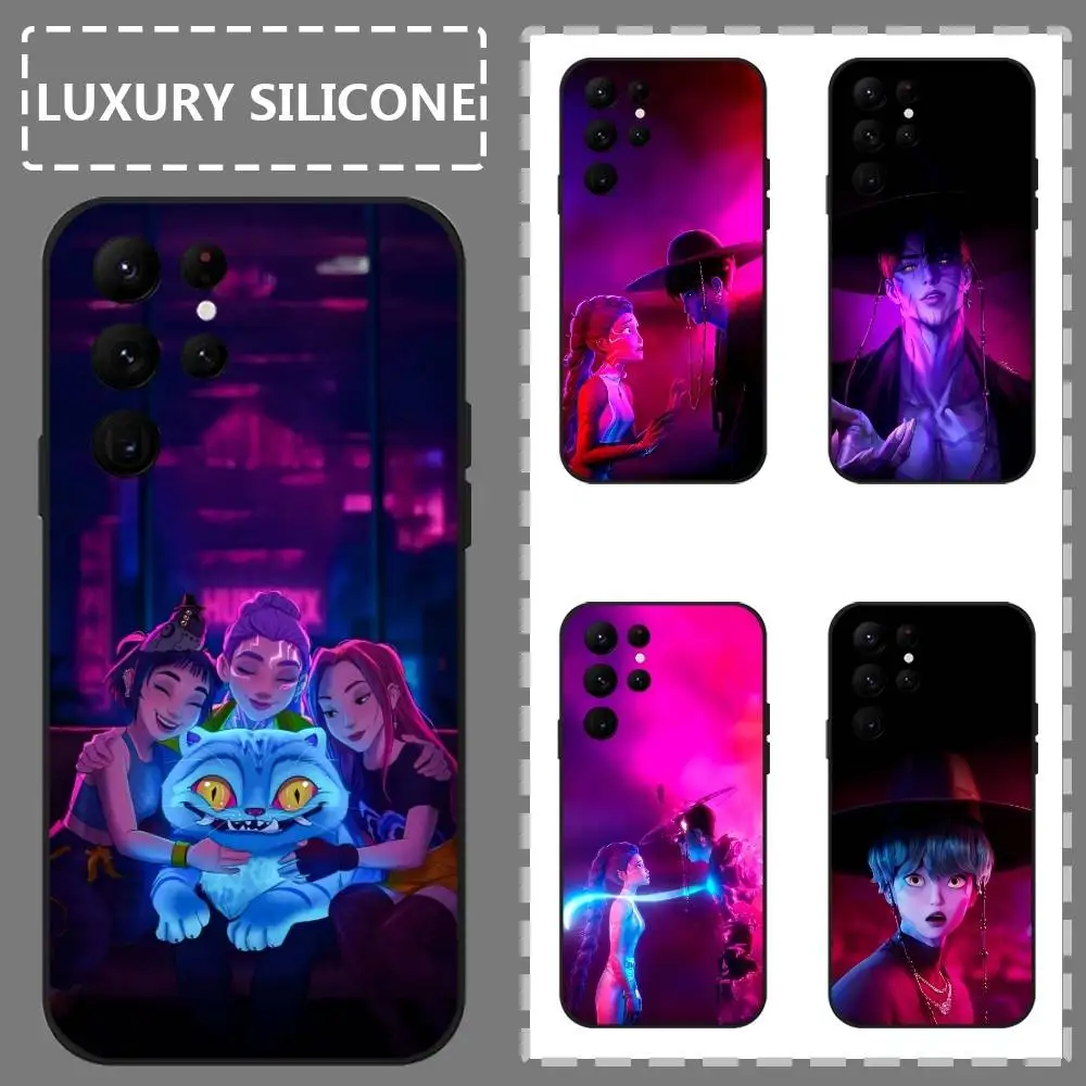

Kpop D-Demon H-Hunter Phone Case For Samsung Galaxy S25 S24 S22 S23 Ultra S21 S20 Plus 5G Frosted Non-Slip Full Soft Case