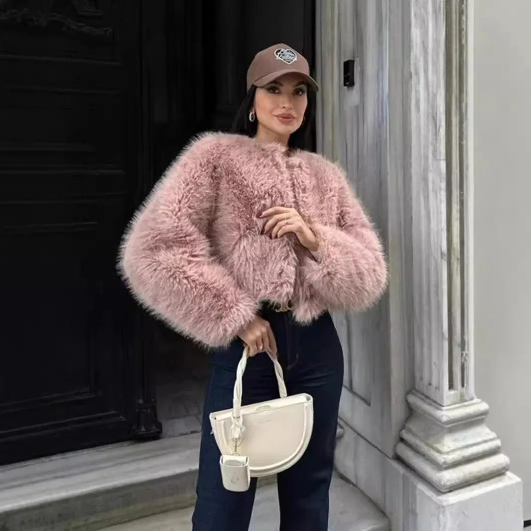 

High Quality Fur Autumn and Winter Fox Fur Coat for Women 3-Color Temperament Short Artificial Fur Jacket