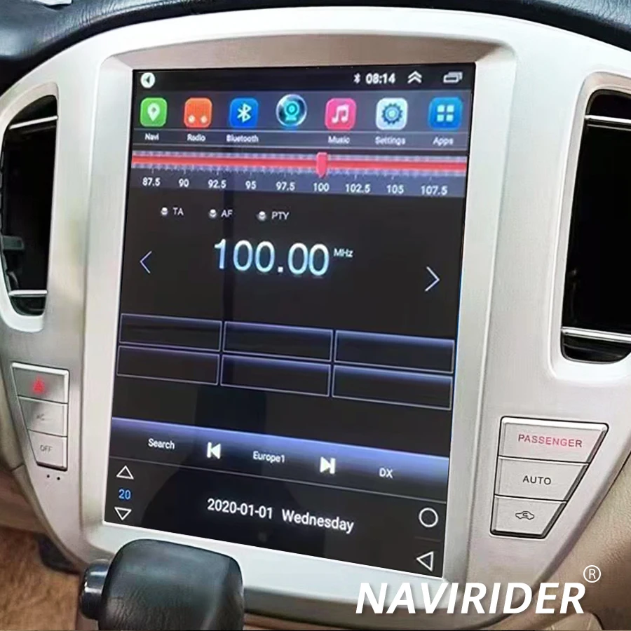 Car Radio For Toyota Highlander 2001-2007 Toyota KLUGER 256GB 12.1'' Vertical Screen Android 15 GPS Auto Multimedia Video Player