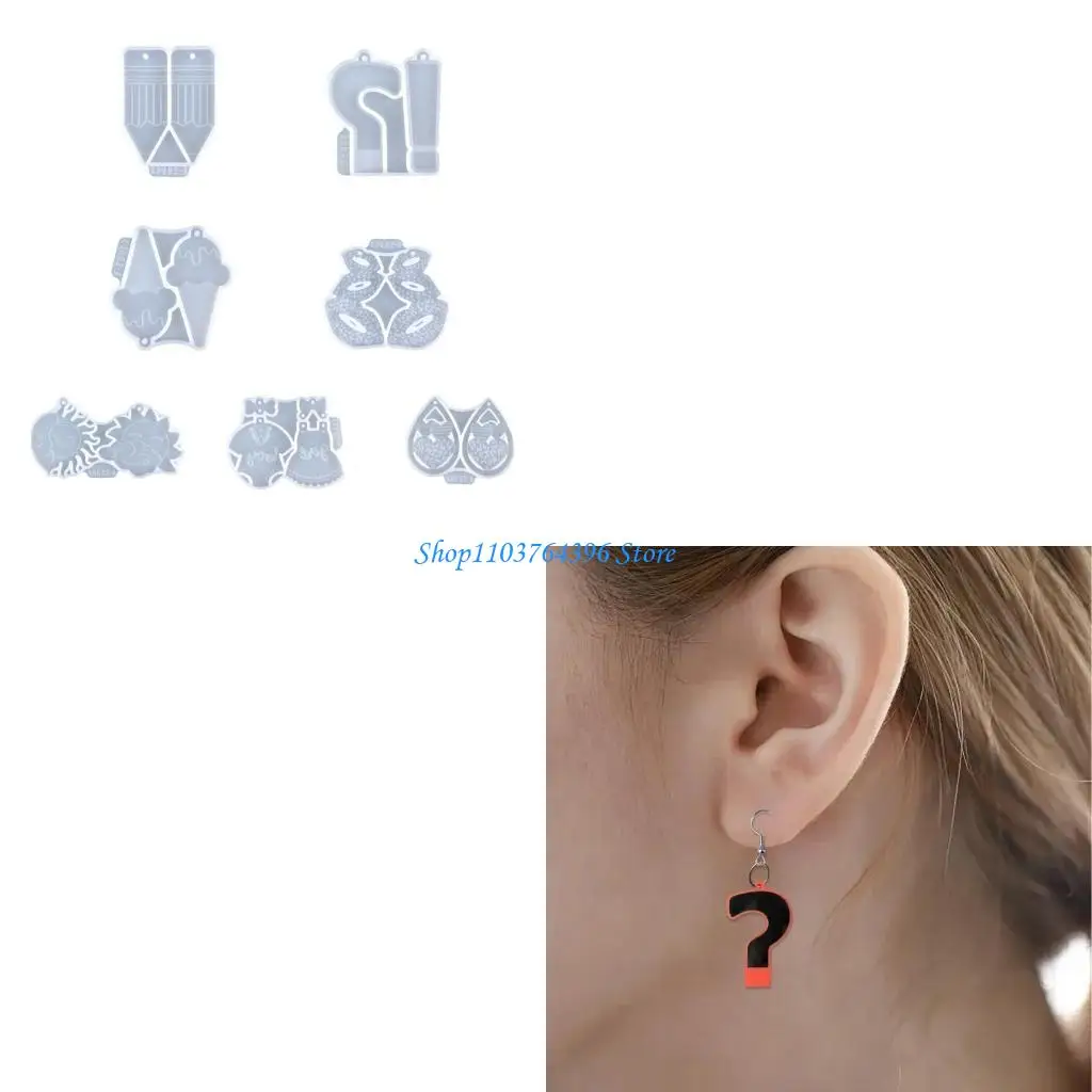 

Ювелирные изделия, кристаллическая форма для сережек из смолы, индивидуальная силиконовая форма для креативных сережек и форма