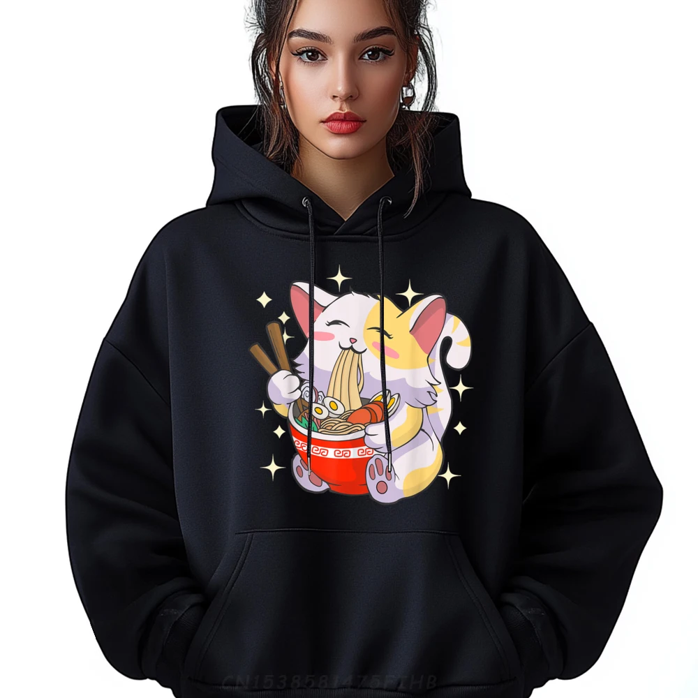 

Ramen Cat Eating Noodles Japanese Food Tee Men's Sweatshirts Short Sleeve Tee Christmas Sweater