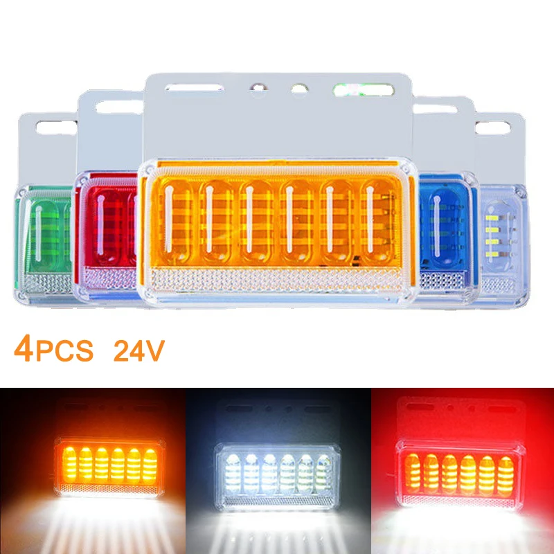 4 stücke 24v 30 led auto lkw seiten markierung leuchten camion signal anzeige lampe warn rücklicht anhänger lkw für volvo