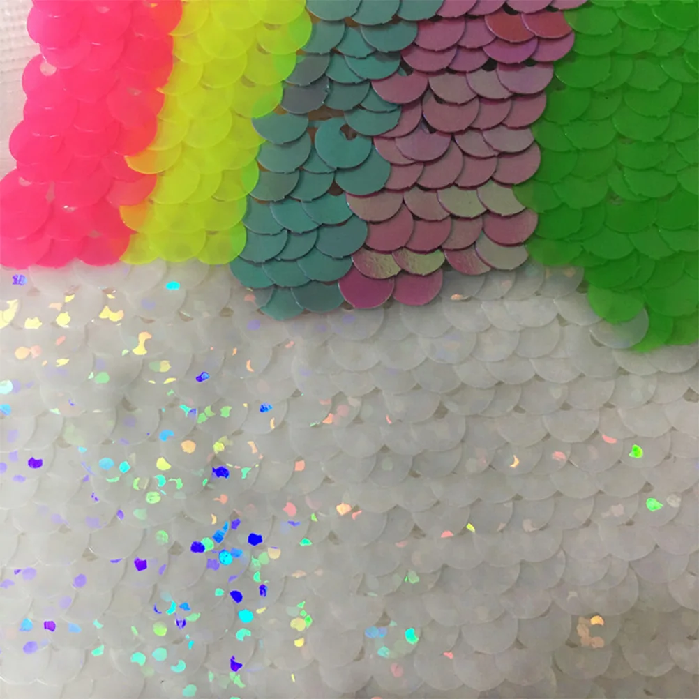 Sequins Patches Rainbow Reversible Colorful Double-sided Color-changing Embroidery Cloth