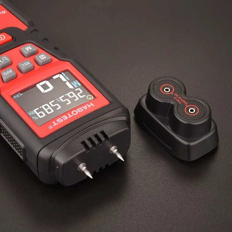 HT632 الخشب مقياس الرطوبة جدار جهاز اختبار المياه مقياس الرطوبة الرقمي HABOTEST اثنين دبابيس الرطوبة ملموسة الاسمنت الطوب الكاشف #5