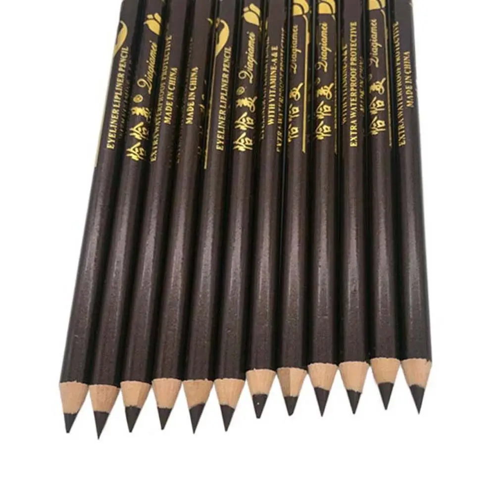 3 Pçs/set Lápis de Sobrancelha À Prova D' Água com Tampa Apontador Marrom Preto Caneta de Sobrancelha Não Florescendo Maquiagem Sobrancelha Potenciador Viagem