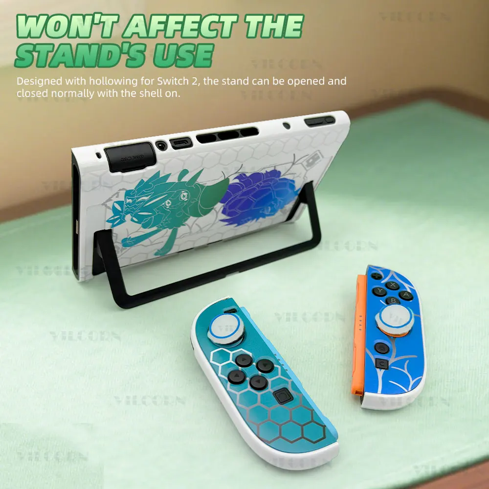 Newly Protective Case For Switch2 Cover For Switch 2 Dock Station Cover Skin ZA Game Accessories Protect Shell With 2 Keycaps