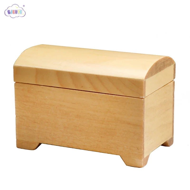 

1:12 Dollhouse Miniature Wooden Storage Box Treasure Chest Case Model Living Room Bedroom Furniture Decor Accessories Toy