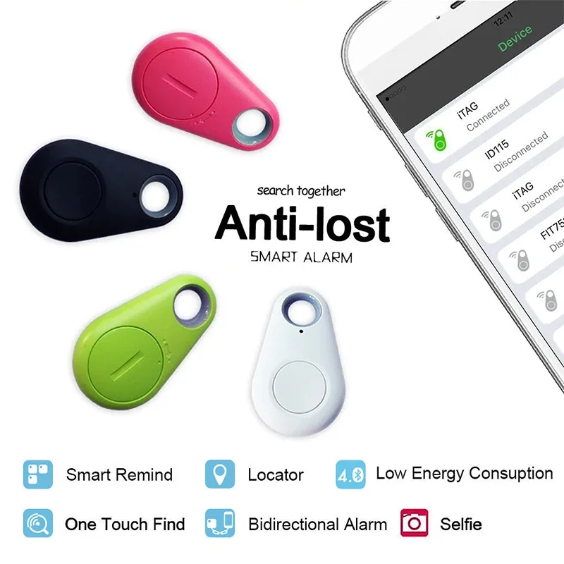 Smart Bluetooth GPS tracker, key locator, pet anti-lost sensor device, with Bluetooth, for kids, wallets, luggage, suitcases