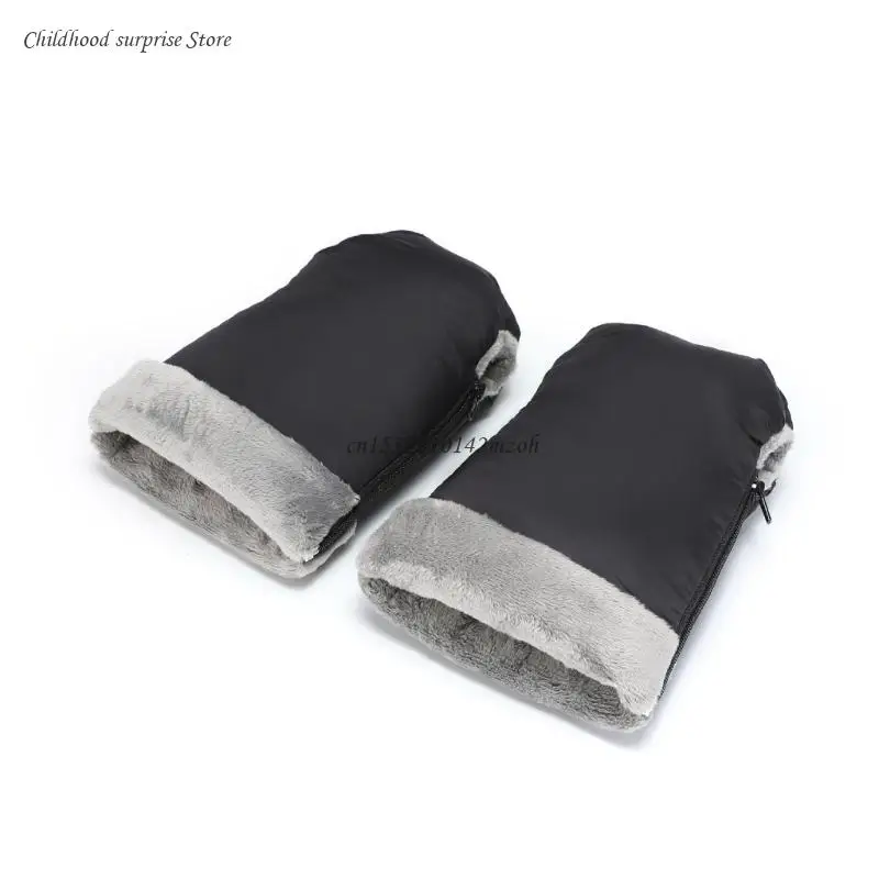 รถเข็นเด็ก Hand Muff รถเข็นเด็กทารก Accs Winter Mittens ถุงมือขนแกะกันน้ำ Dropship