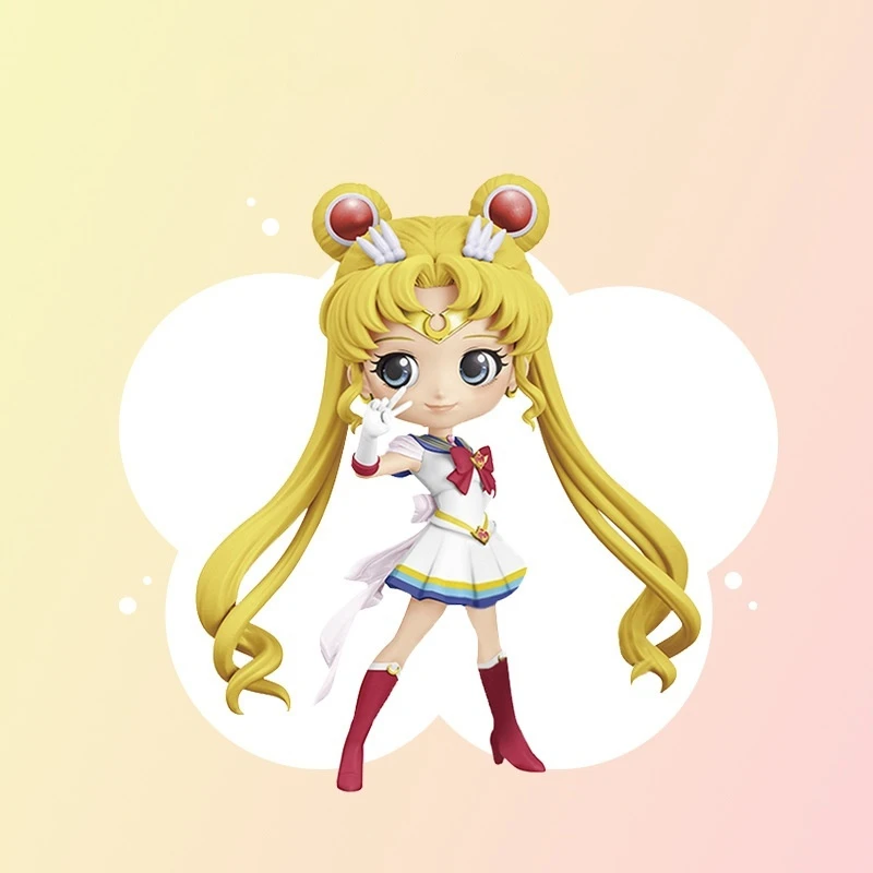 New Genuine Bandai Sailor Moon Model Qposket Toys Super Kaiou Michiru Moon Anime Action Figures Model Assembly Girls Toys Gifts