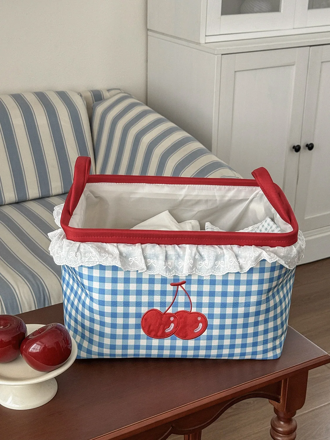 YT Large Capacity Home Storage Basket for Clothes, Toys, Stationery, Cosmetics, Desktop Organizer, Stylish Portable Storage Bask
