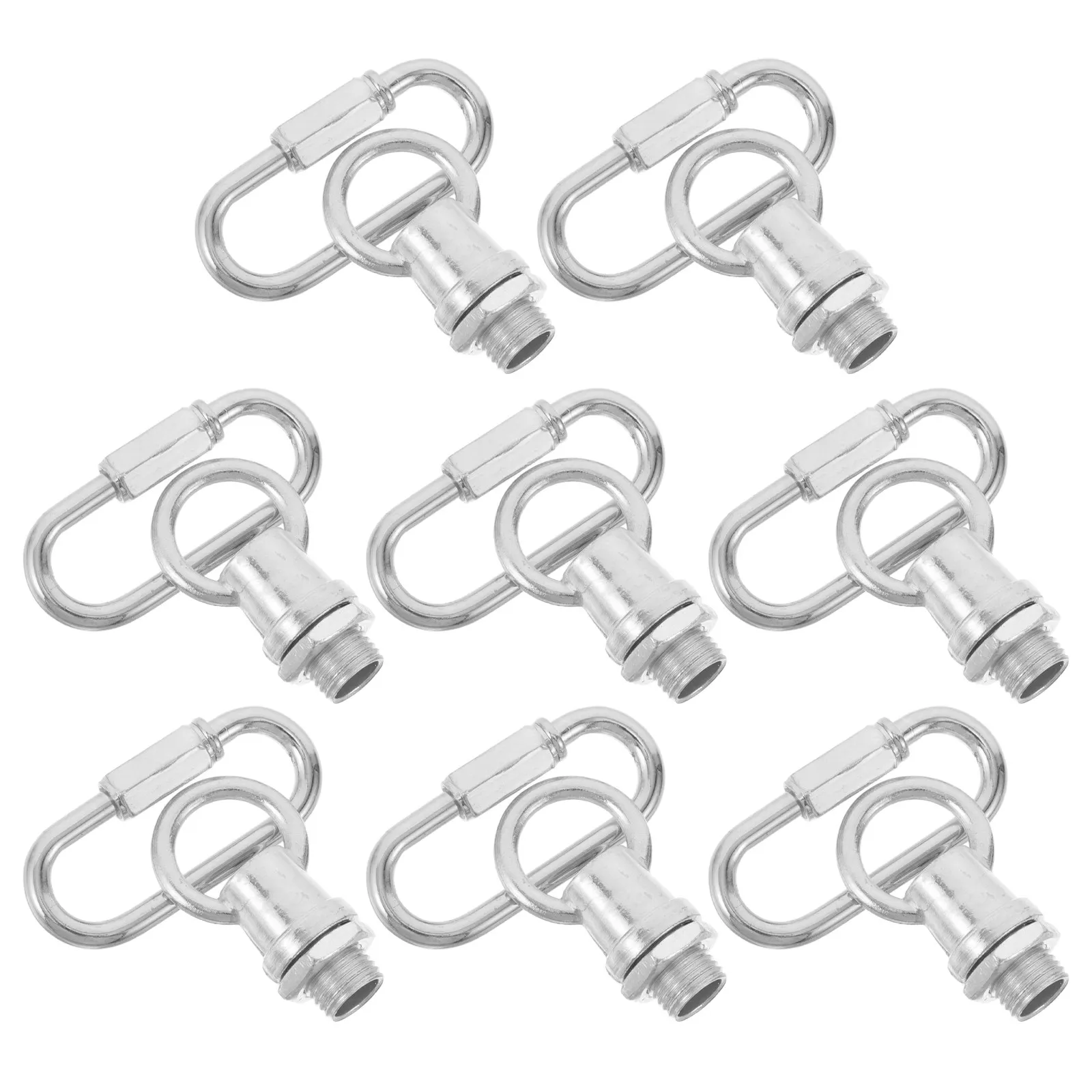 4Set M10 Hanging Hook Loop Silver Female Thread Closed Loop Chandelier Pendant Light Chain Connector Ceiling Fixture Suspension