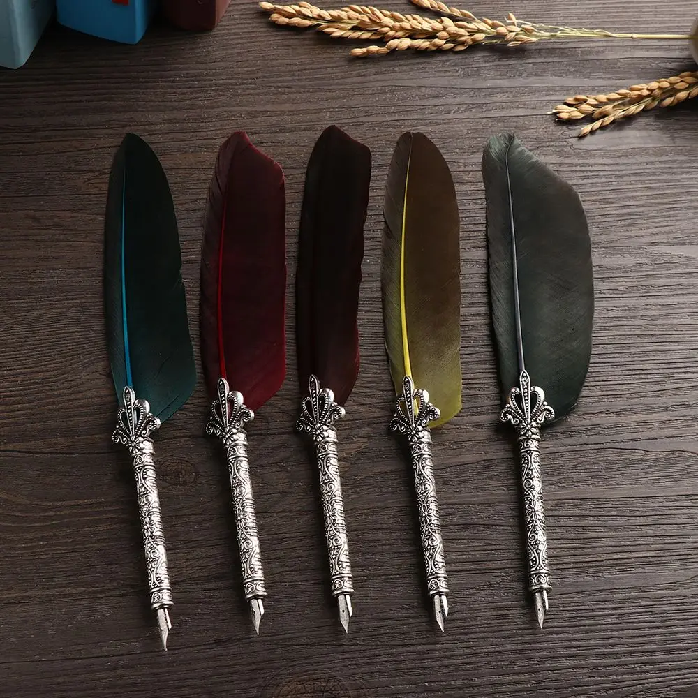 5 Nib Signature Calligraphy  Vintage Quill  Feather Pen Scuba Dive Writing English Calligraphy
