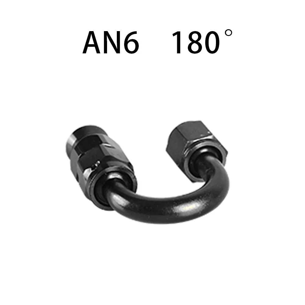 AN4/6/8/10/12 Recht 0 ° /45 ° /90 ° /120 ° /180 °   Graad PTFE olie brandstof draaibare slanguiteinde olie slanguiteinde adapterset zwart