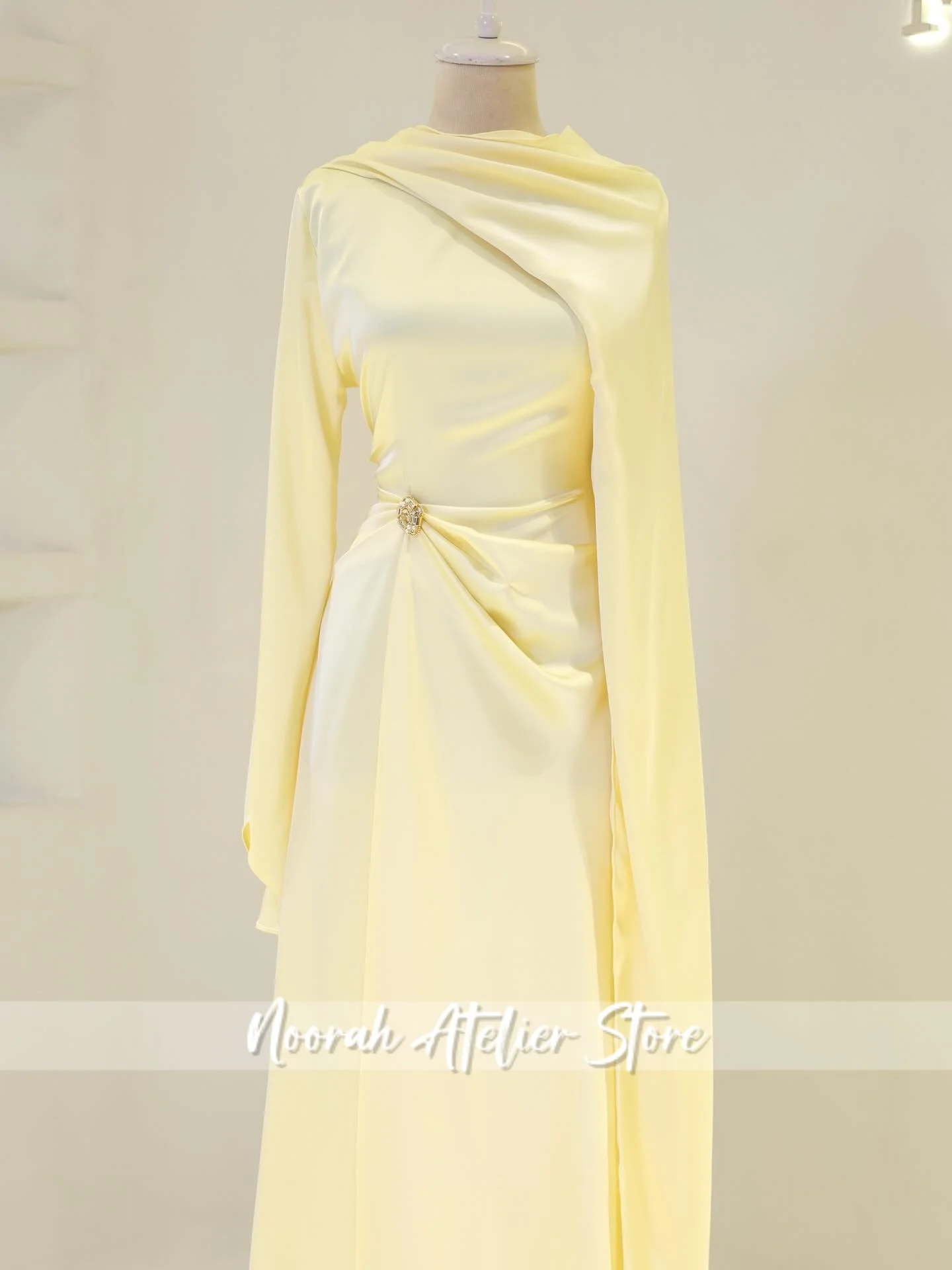 Vestidos de Noche elegantes de lujo con peplum islámico, mangas largas, Pletas de Dubái, vestido de fiesta musulmán, personalizados, novedad de 2025