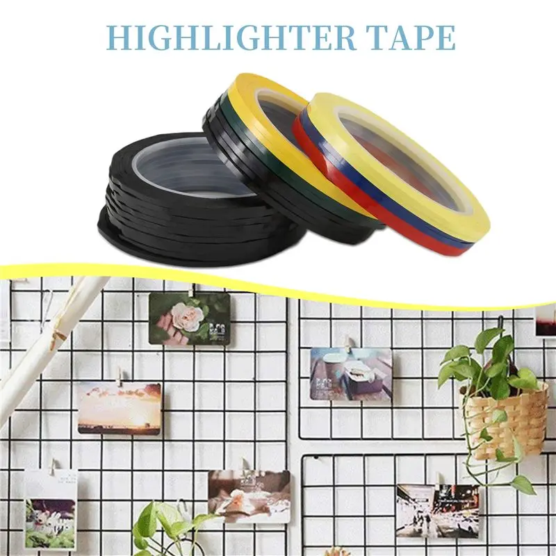 24 Rolls Whiteboard Thin Tape 216 Feet Per Roll 1/8 Inch Art Graphic Chart Grid Electrical Tape Dry Erase Tape, 6 Colors-[A04I T