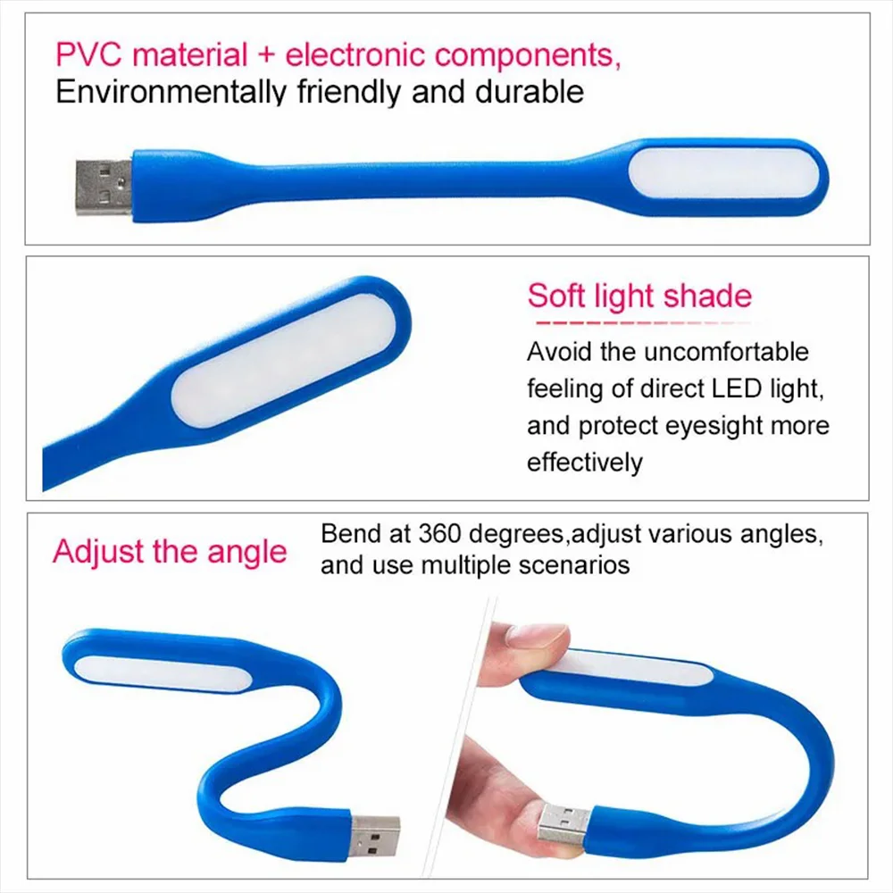 Mini luces nocturnas USB para computadora, controlador DMX512, alimentación móvil, enchufe USB, lámparas de carga