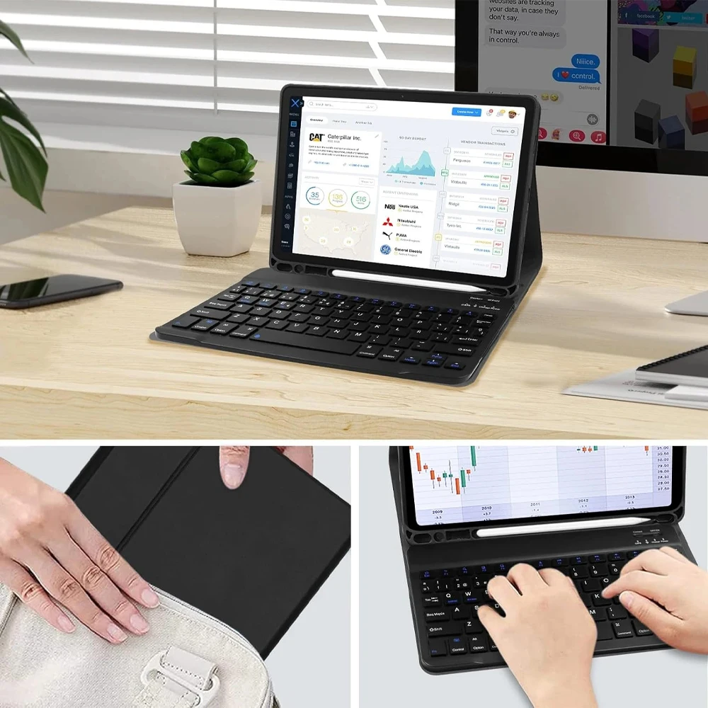 Case for iPad Pro 11 Inch, Magnetic Keyboard Cover for iPad Pro 11 Inch 2018 2020 2021 2022, for iPad Pro 11 Smart Stand Cover