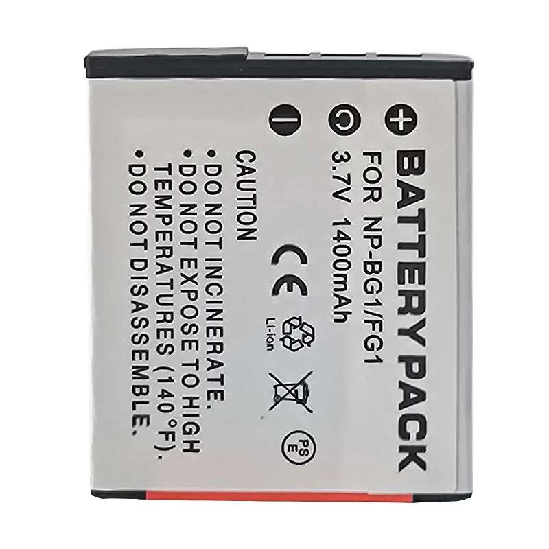 3.7V 1400mAh NP-FG1 for Sony T100 H50 W300 W55 W70 W80 Camera Battery
