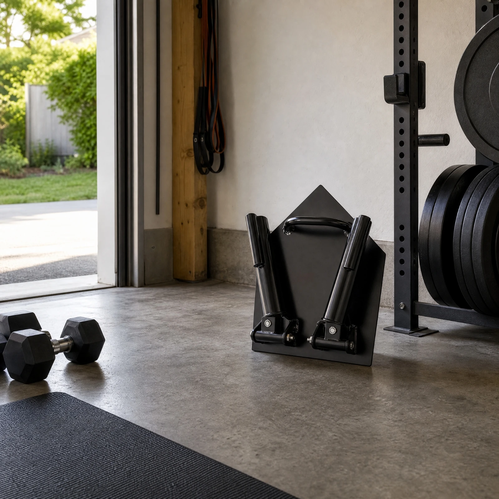 twinTube Landmine Training Base No Installation Required Freestanding Steel Landmine Base Fitness Equipment Space-Efficient