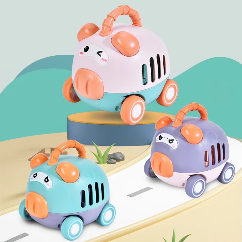Bambini Animale Catapulta Auto Giocattoli Cartone Animato Simpatico Maialino Auto Presse Scivolare Bambini Inerzia Piccola Auto Divertimento Giocattoli Interattivi