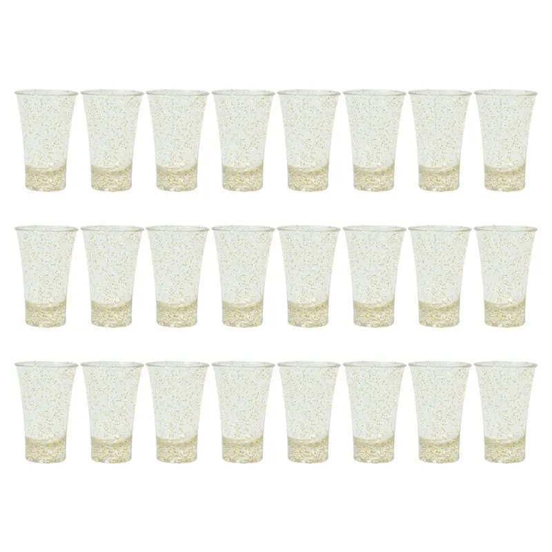 【WINTER】24Pcs 30Ml Polystyrene Shot Glasses For Spirits, Cocktails, Multicolored Ombre Design