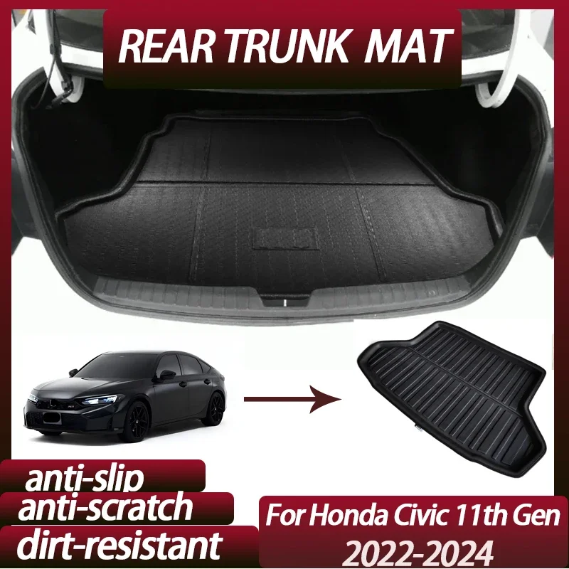 

Car Rear Trunk Mat for Honda Civic 11th Gen 2022-2024 Luggage Liner Tray Waterproof Tray Floor Pad Space Carg Cover Accessories