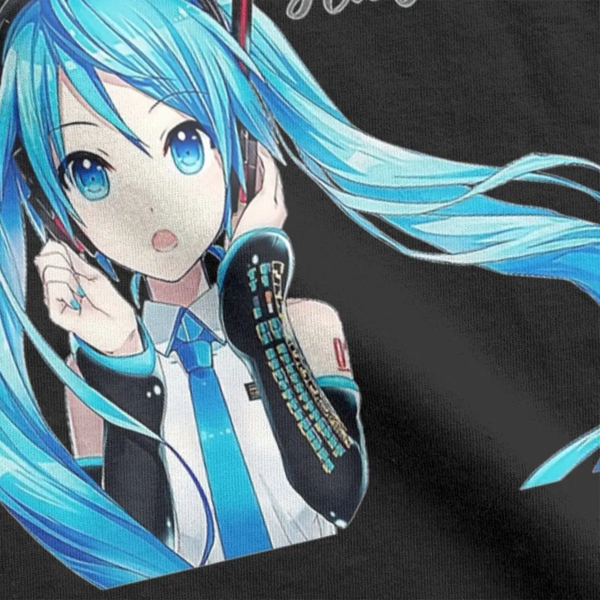 Hatsune Miku T-Shirt anime Fashion T Shirts Short-Sleeve Y2K Funny Tops Beach Casual O Neck Oversized Clothing