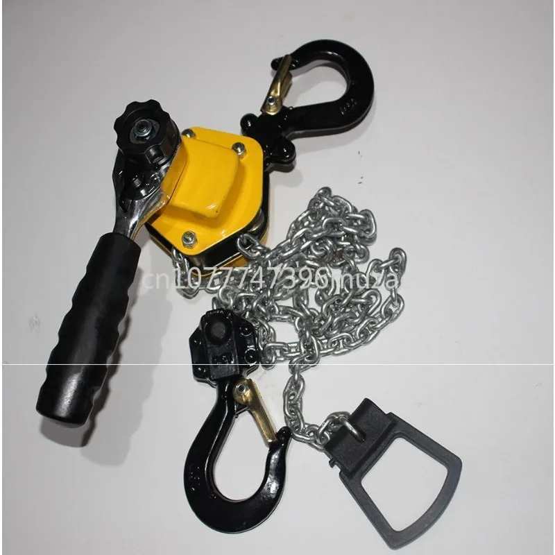 Mini Hand Chain Hoist Hook Mount Capacity Lift Portable Manual Lever Block Lifting Hand-cranked Gourd 0.25/0.5 Ton 1.5/3Meter