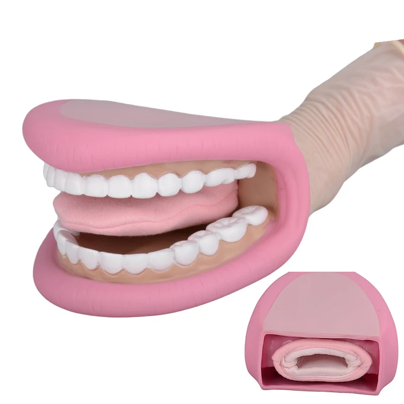 1PCS 28 Teeth Tongue Mouth Puppet Kids Mouth Hand Puppet For Speech Improvement Mouth Puppet For Speech Learning