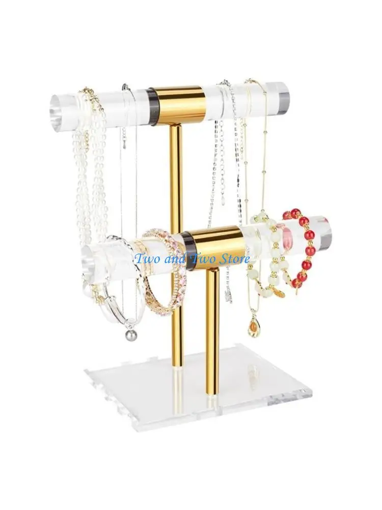 

HX6F Bracelet Display Holder Necklace Rack Bracelet Holder Bracelet Display Stand Acrylic Texture Suitable for Enthusiasts