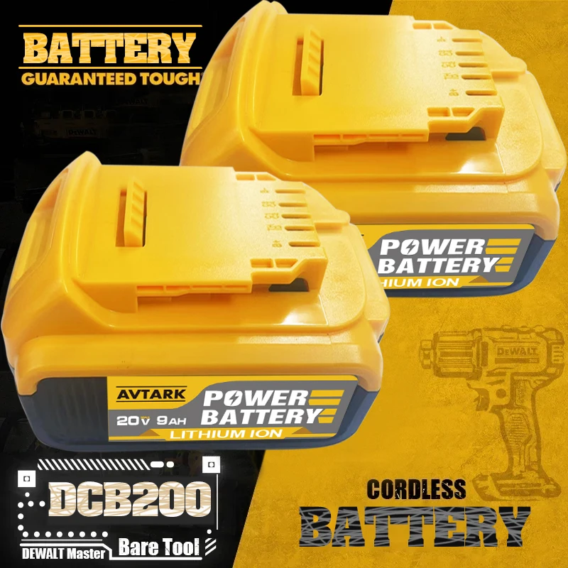 New 100% Original 12000mAh 20V for Dewalt Power Tool Batteries DCB206 20V 12000mAh Batteries  DCB206 20V Battery DCB205 DCB204-2