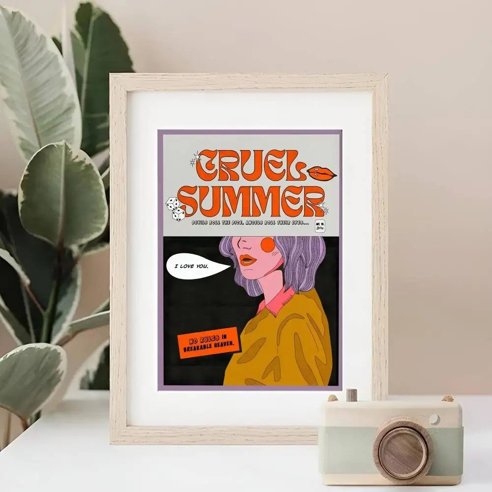 تايلور الهبي جدار اللوحة كلمات غلاف الألبوم الفن الصيف كاريكاتير المشارك ديكور المنزل لغرفة المعيشة غرفة نوم الهدايا #4