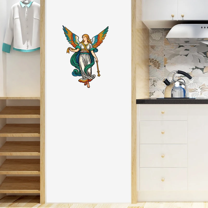 Three Ratels CFN165  Holy Angel Medieval Painting Style Wall Stickers for Home Decoration