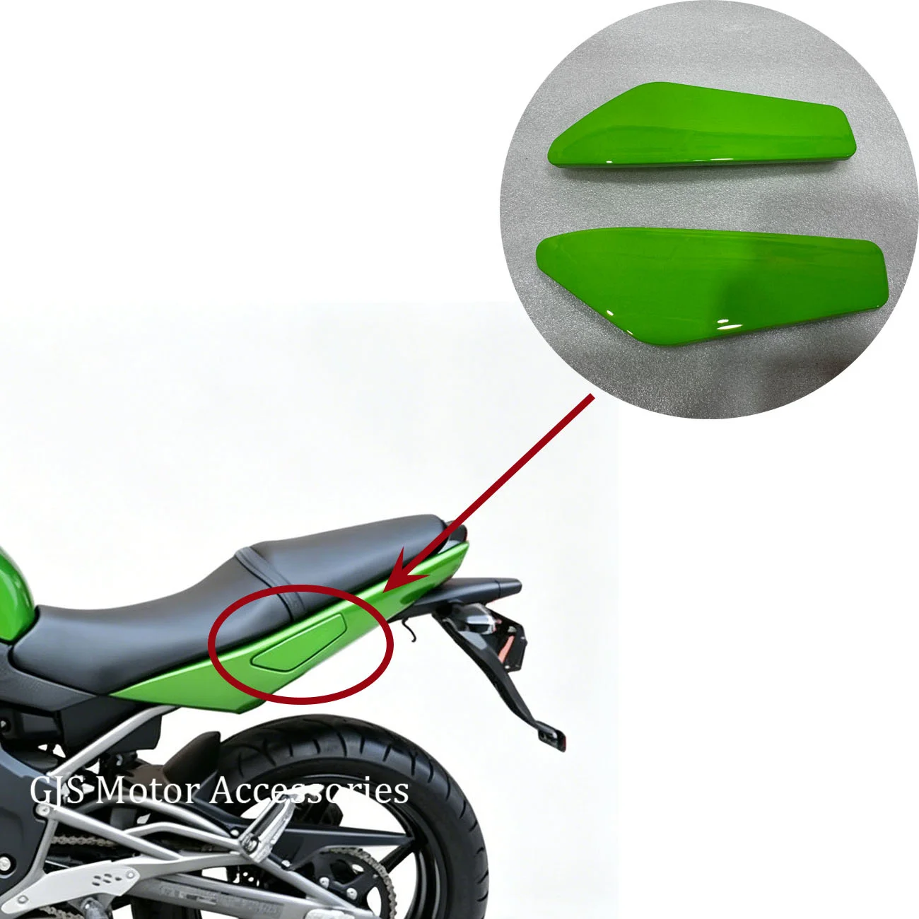 Rear Tail Cover Seat Under Panel Lower Fairing Rear Tail Side Cover Fit For Kawasak  Ninja650 ER-6F ER6F 2009 2010 2011 Year