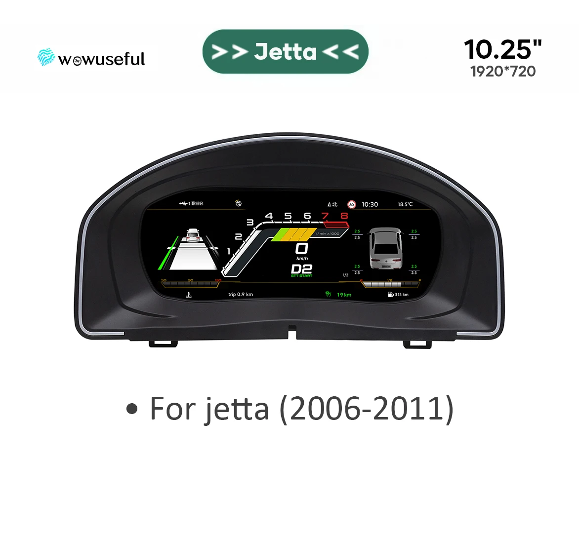12.3 ''Lcd Digitale Dashboard Cluster Voor VW Scirocco Jetta Golf 6 7 MK7 Passat B8 B7 wijzigen Auto Radio instrumentenpaneel Cockpit
