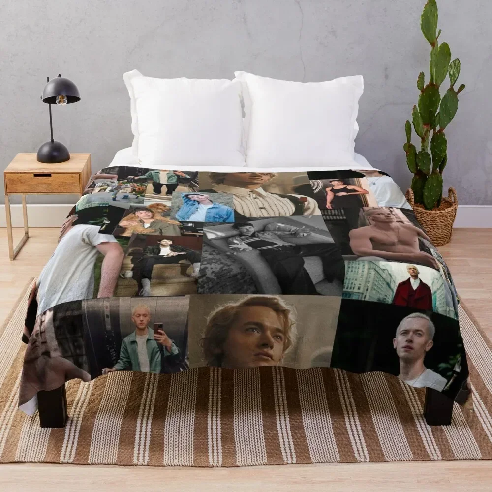 Tom Blyth Coriolanus Snow Throw Blanket anime Retros halloween Blankets For Bed Blankets