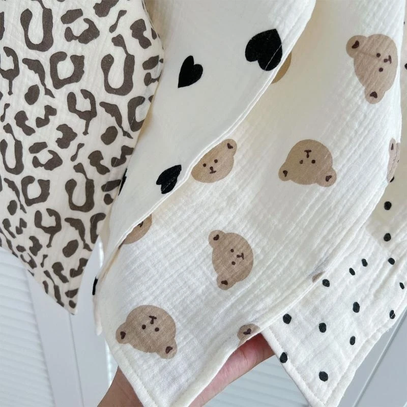 J15U الوليد عرق مسح الوجه القماش منشفة طباعة الطفل غسل القماش إمدادات التمريض الرضع #2