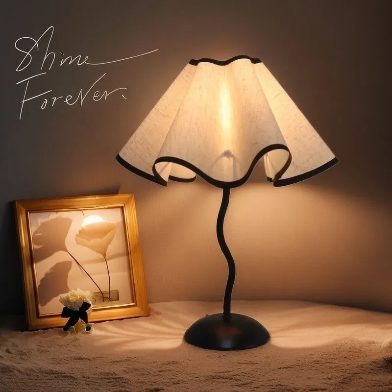 for Girl Heart Petal Umbrella Light Ins Advanced Sense Simple Medieval Night Light Bedroom Bedside Study Atmosphere Light