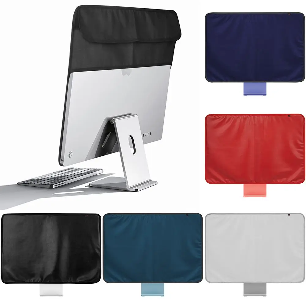 Soft For Apple Computer Sleeve Dustproof Back Pocket PU Leather Display Cover For Apple 24 Inch IMac