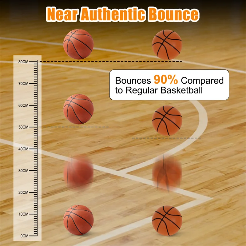 2024 New Silent Basketball High Density Soft PU Foam Indoor Mute Ball Bouncing No Noise Balls Children Sports Toys Fast Shipping