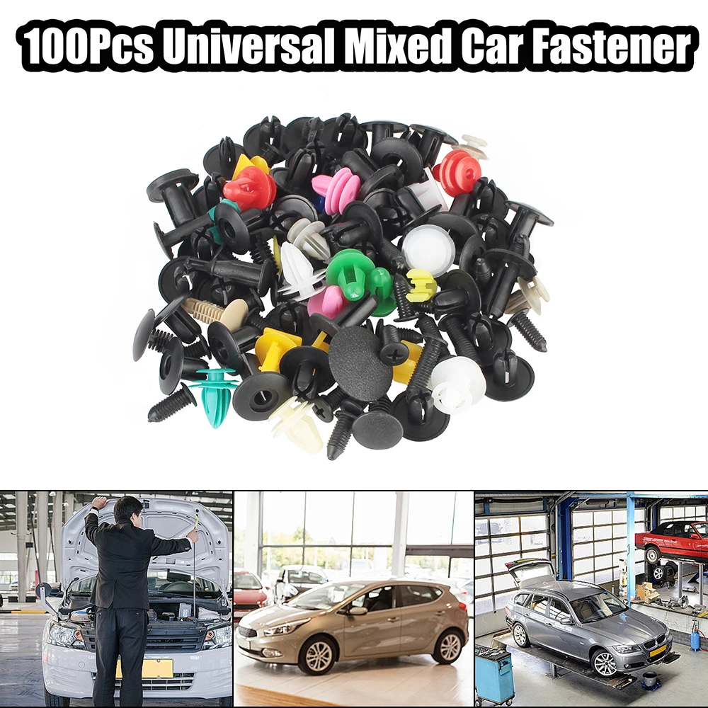 Interior Accessories Vehicle Car Bumper Clips 100Pcs/50Pcs Car-styling Mixed Auto Fastener Universal Retainer Rivet Door Panel