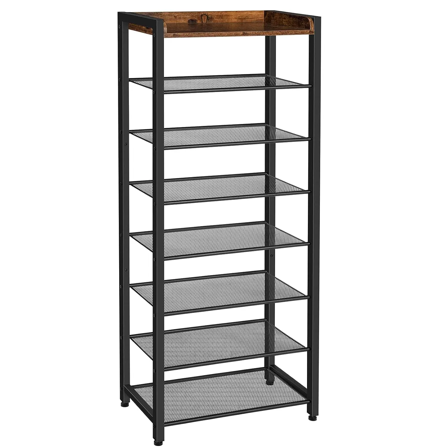 

8-Tier Shoe Rack, 20.5" L Shoe Storage Organizer, Narrow Shoe Shelf, Saving Space, Stable and Sturdy, Hold 14-16, Customized
