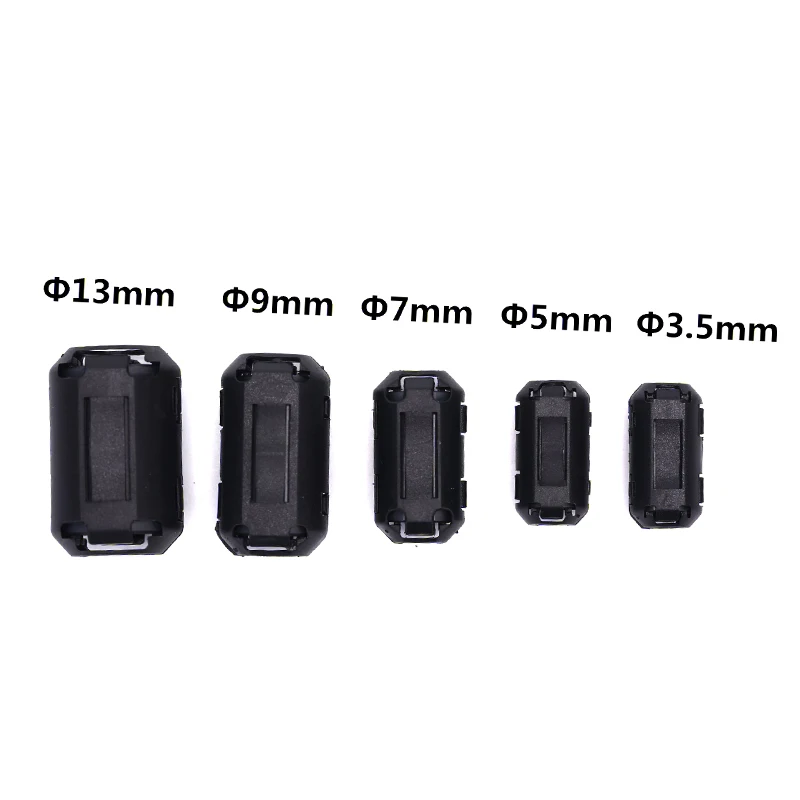 5pcs Clip-on Ferrite Ring Cable Clips Core RFI EMI Noise Suppressor Filter Beads