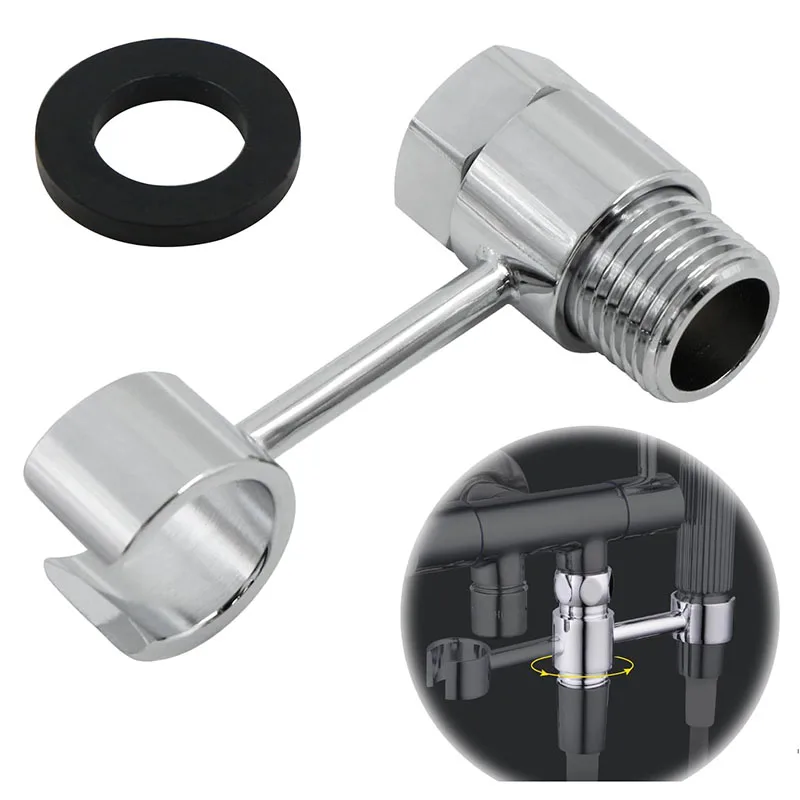 

Rotatable Toilet Spray Gun Holder No Drilling Installation Triangle Valve Female Wash Sprinkler Head Fixed Base for Toilet Acces