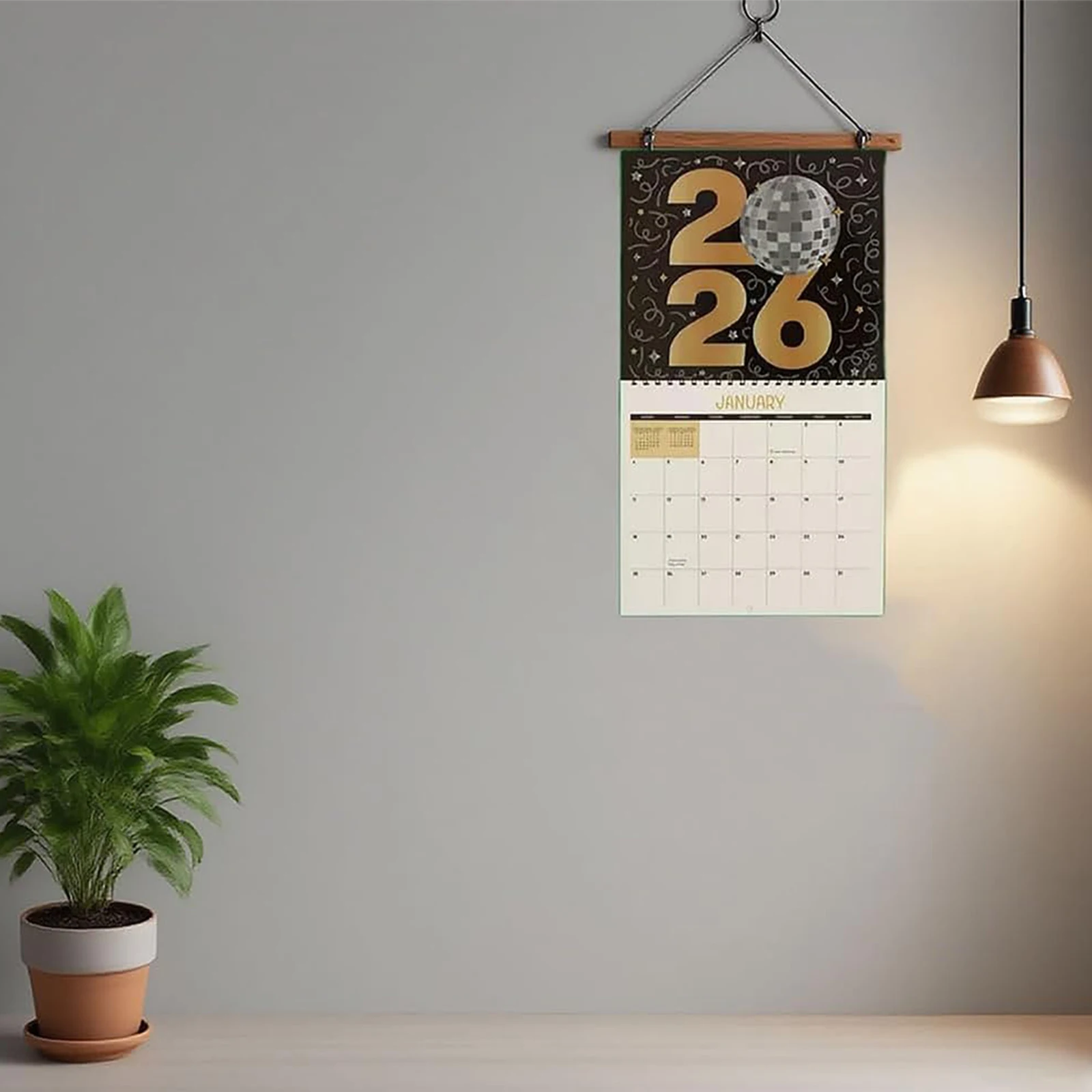 

Round 5D Diamond Art Painting Kits DIY Diamond Art Calendar 12 Month Flip Calendar Kits with To Do List for Home Wall Art Decor