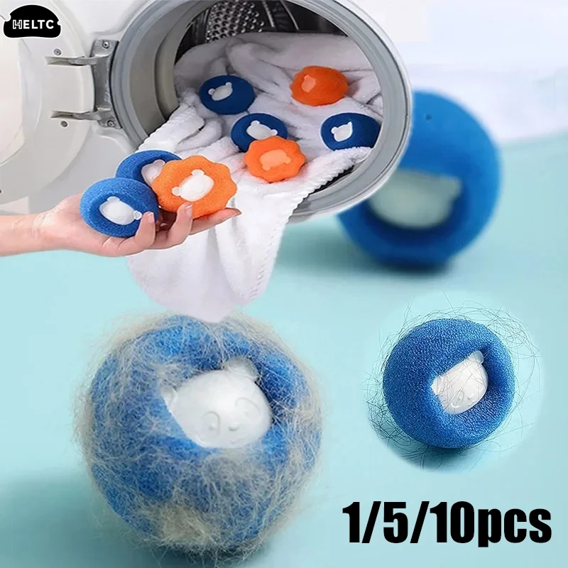 1/5/10pcs Pet Hair Remover Reusable Ball Laundry Washing Machine Filter Wool Sticker Cat Hair Remover Pet Fur Lint Catcher Home