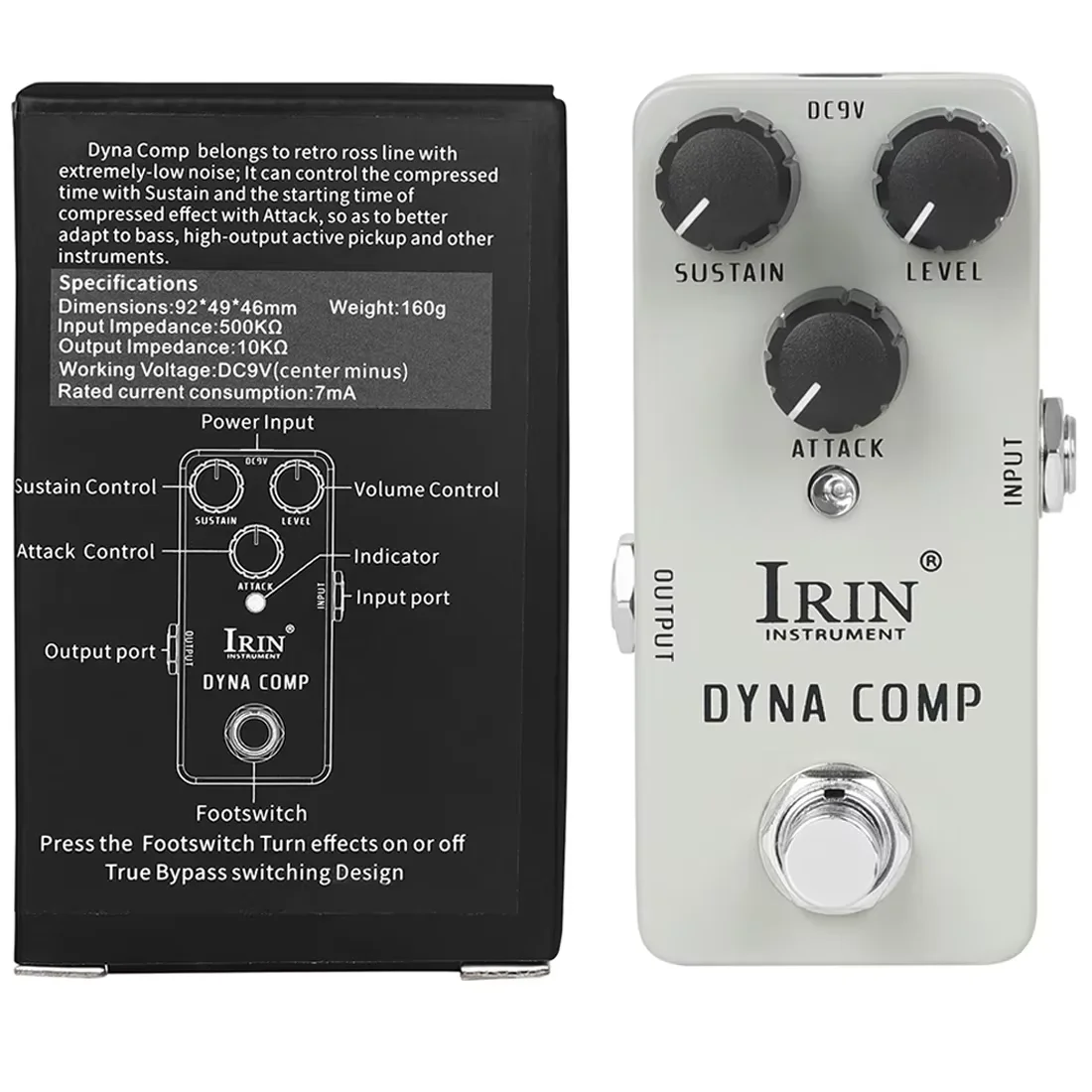 IRIN New Guitarra Effects Pedal Compression Fuzz Overdrive Distortion Boost Bass True Bypass Pedals Electric Guitar Accessory
